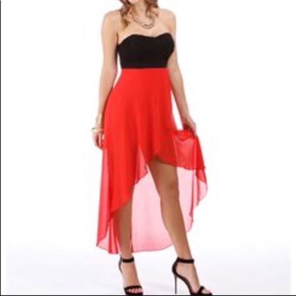 Windsor Strapless High-Low Maxi Dress - Picture 7 of 7